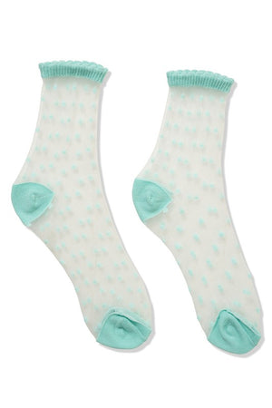 Mesh Polka Dot Socks