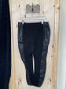 Black Pants With Faux Leather Sidese