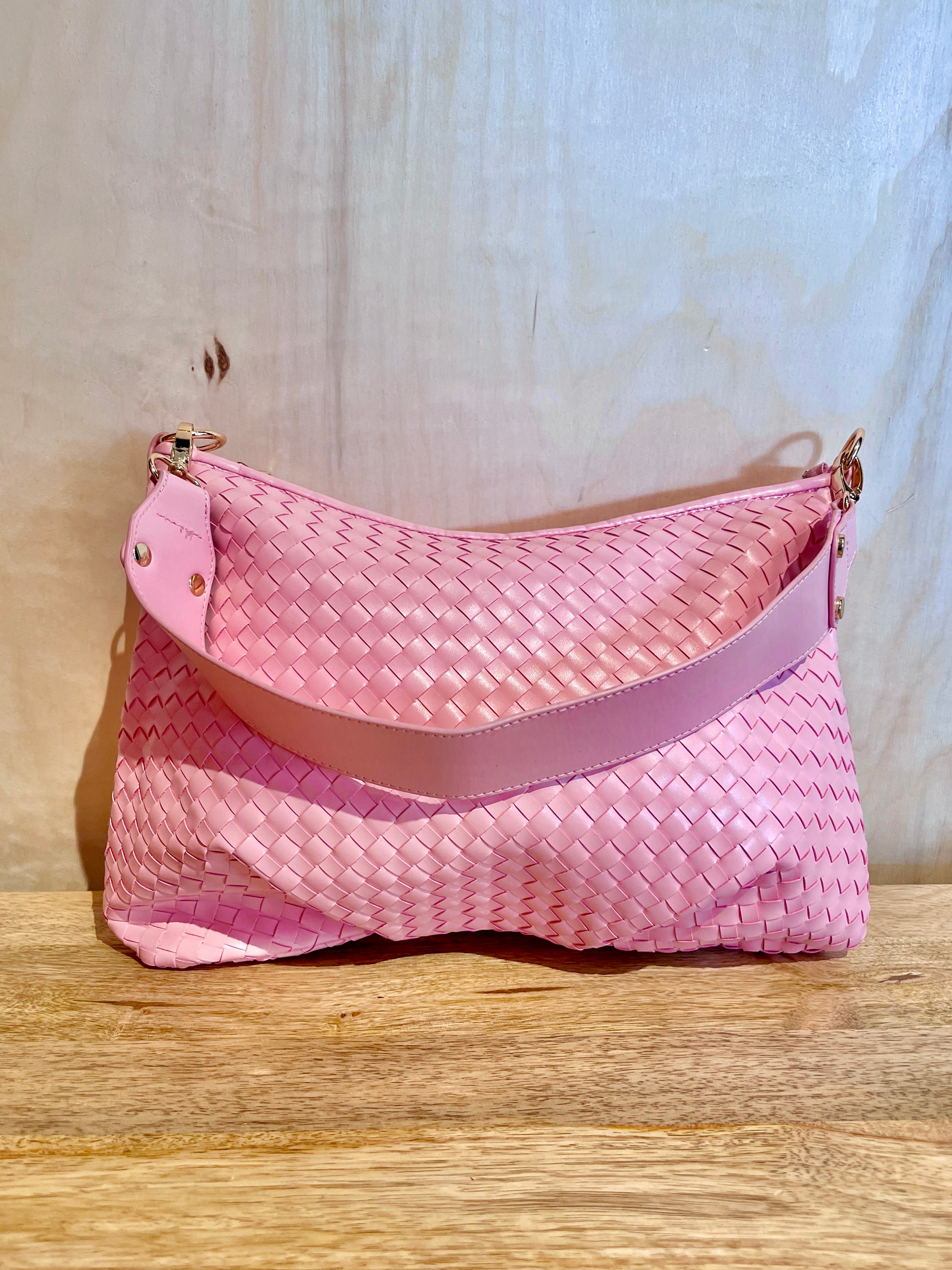 Brand New Pink Woven Purse