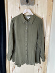 Olive Green Button Up Shirt