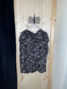 Black Sleeveless Blouse Heart Print