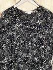 Black Sleeveless Blouse Heart Print