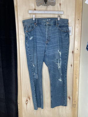 Dk Blue Distressed Jeans