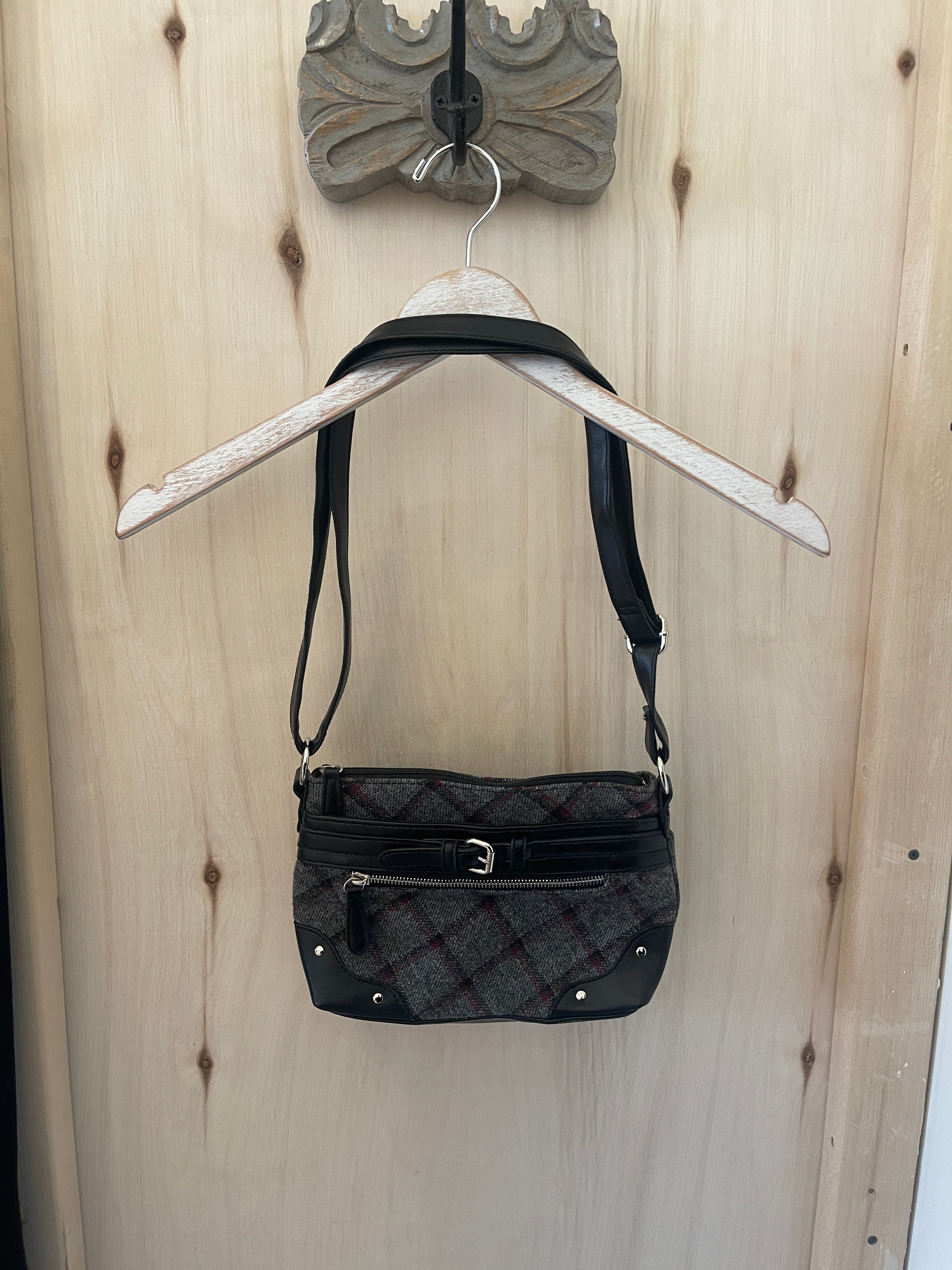 Black Plaid Purse
