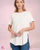 Zoe Waffle Short Sleeve Top