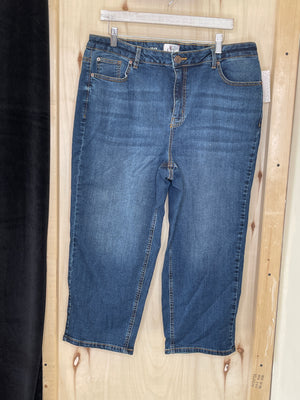 Dk Blue Crop Jeans