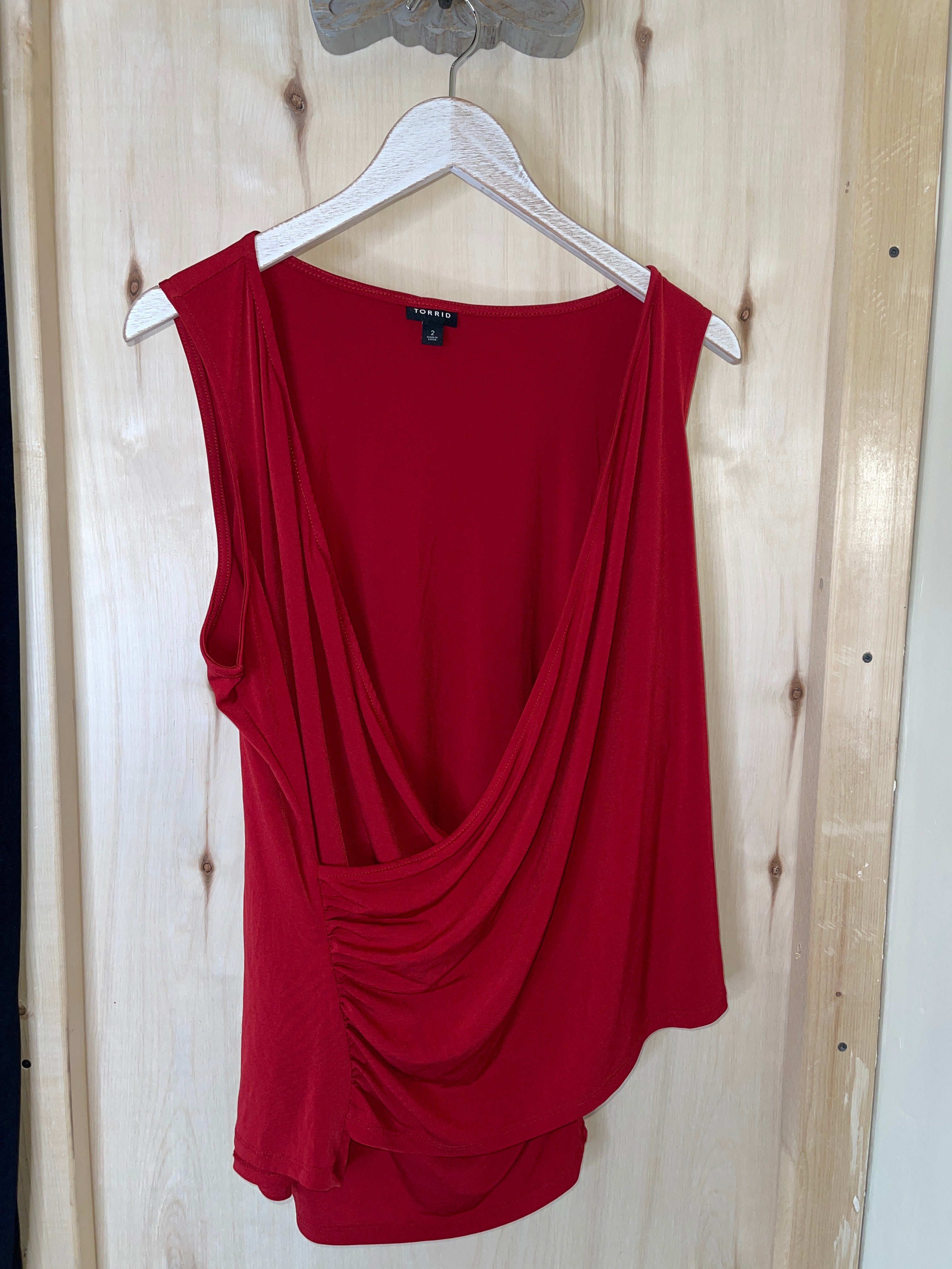 Red Drape Top