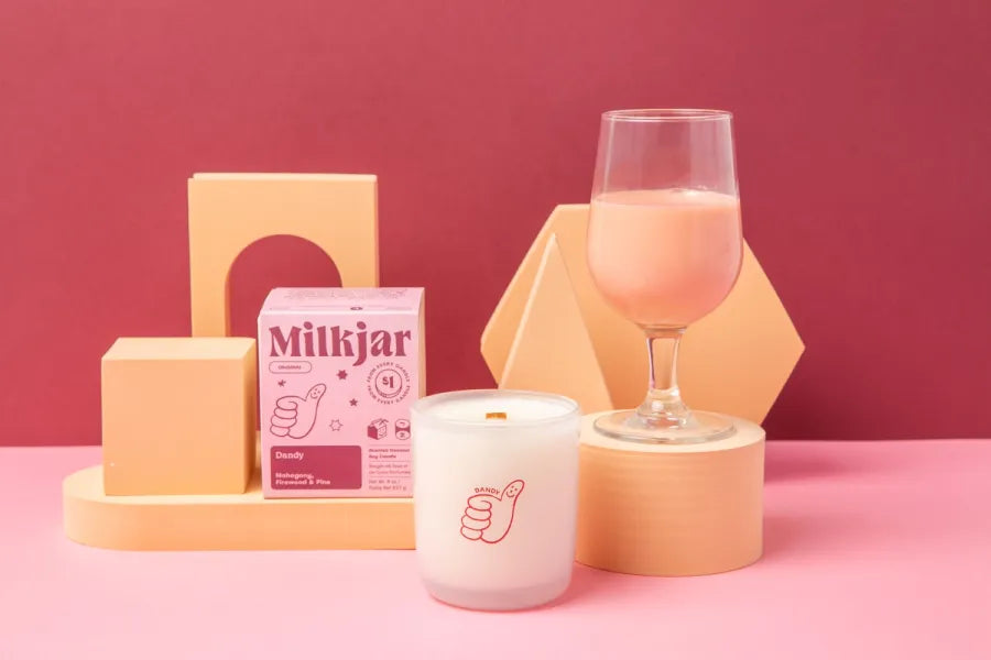 Milk Jar Candle- Dandy