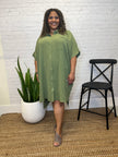 Sophie Button-Up Dress in Green