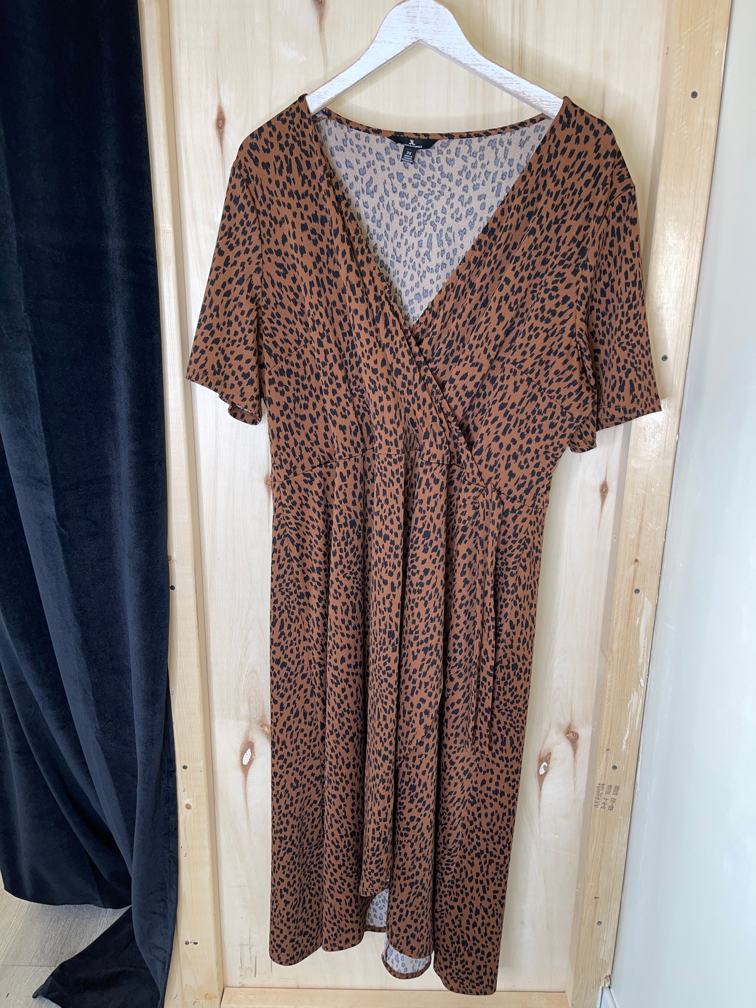 Brown Leopard Print Dress