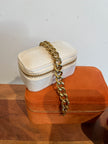 Gold Box Chain Link Bracelet