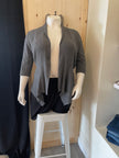 Grey Open Cardigan