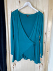 Teal Wrap/Tie Top