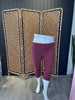 Maroon Cropped Leggings