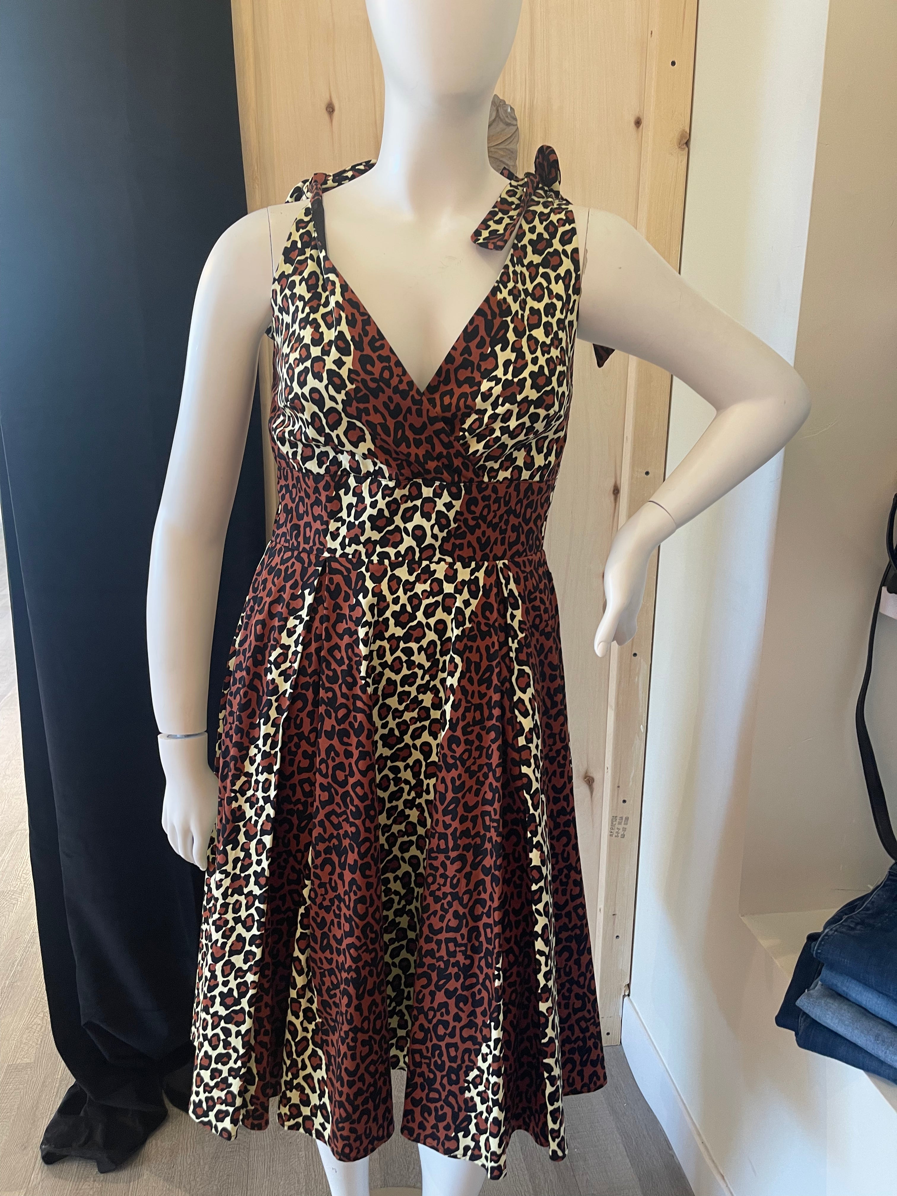 Two Tone Leopard Dress