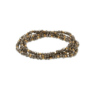 4 Row Gold Bead Bracelets