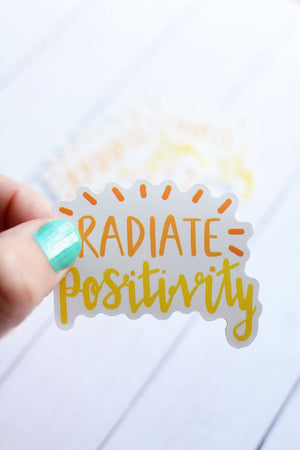 Radiate Positivity Sticker - Kurvy Kouture Co