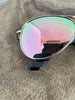 Pink Aviator Round Sunglasses - Kurvy Kouture Co